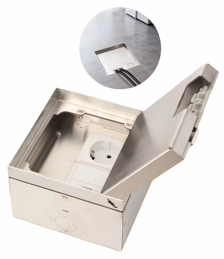 Prese a muro, tensione AC 250V, corrente 10A, potenza 2500W, materiale: acciaio inossidabile, da incasso