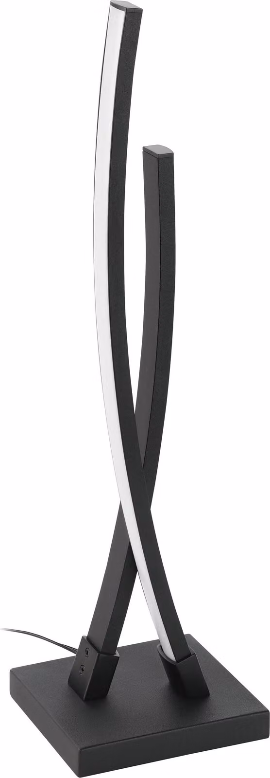 EGLO Lampada da tavolo LED Alboraya, lampada da comodino, lampada da tavolo in metallo nero e plastica bianca, lampada decorativa da salotto, bianco caldo