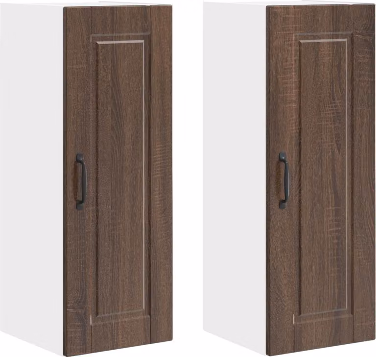 Armadietto a muro PORTO 2 pcs Rovere Marrone 30 x 31 x 80 cm