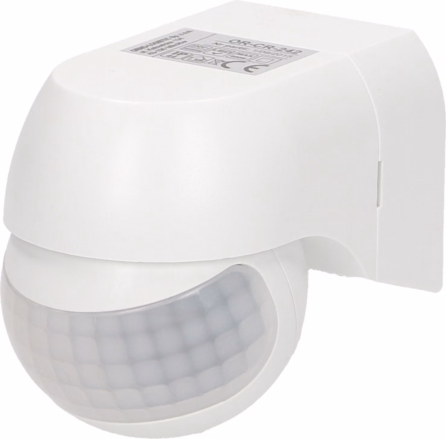 Sensore di movimento ORNO OR-CR-262/W, angolo di rilevamento 220, 1200W, IP44, regolazione dell'intensit luminosa, regolabile in verticale e in orizzontale, bianco