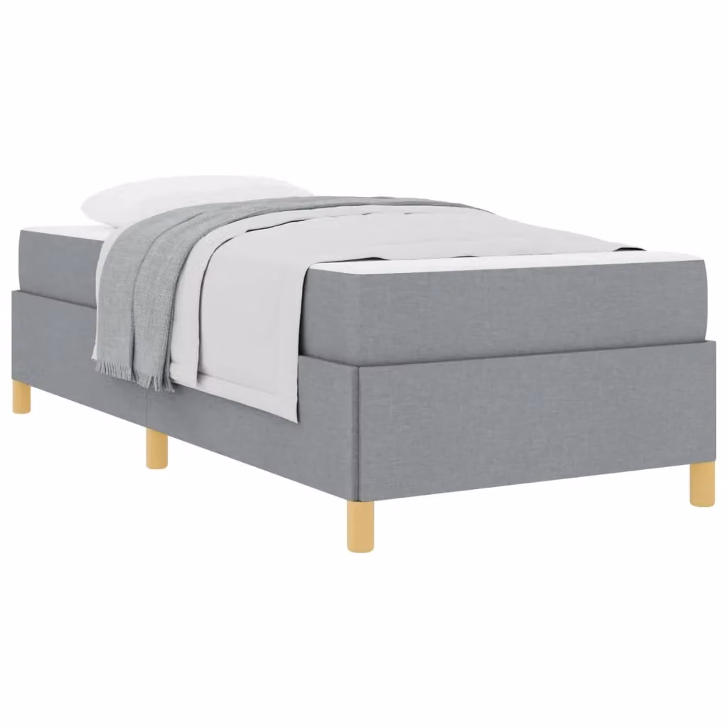 Struttura del letto imbottita vidaXL in tessuto grigio, L 100 x P 200 x H 203 cm – 2