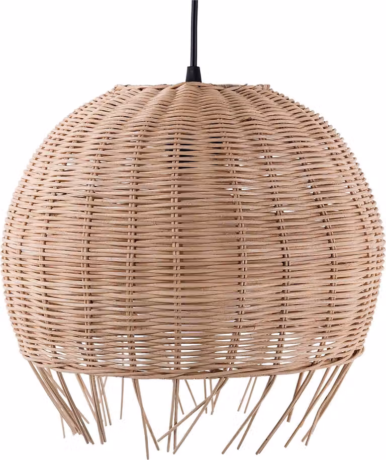 BELIANI Lampada a sospensione in rattan marrone a forma di cupola Boho eclettico