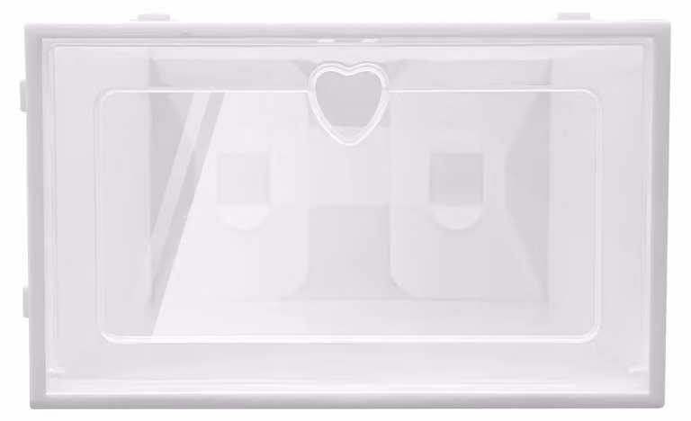 Scatole per scarpe - Scatole portaoggetti per scarpe - Impilabili - Sportello frontale trasparente, a prova di polvere - 33x23x14 cm - Set da 20 pezzi - Plastica PP - Bianco