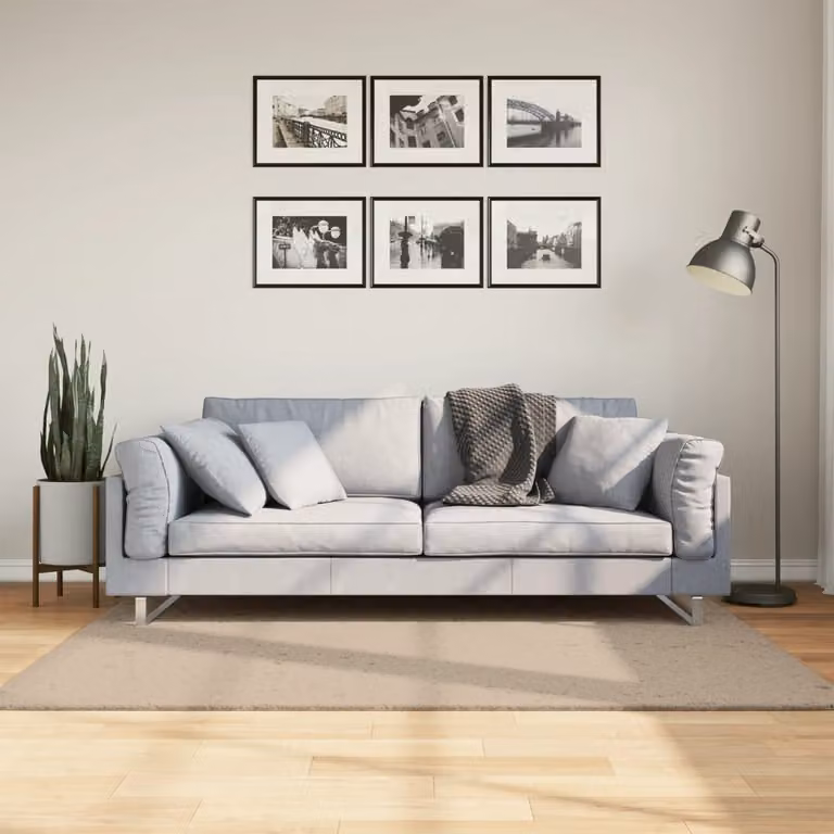 vidaXL Tappeto a Pelo Corto HUARTE Morbido e Lavabile Sabbia L: 120 cm, P: 170 cm