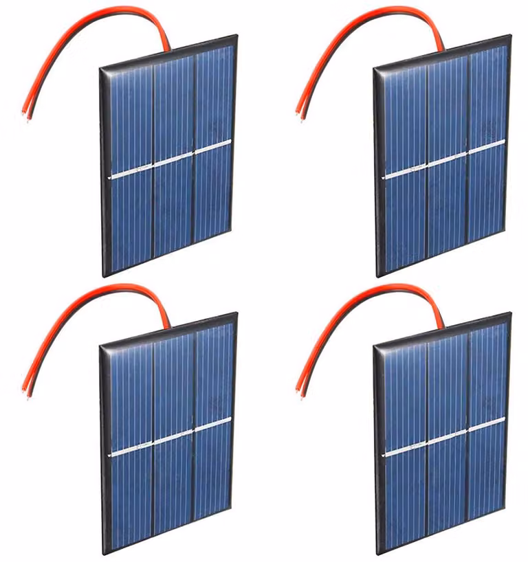 4 micro-celle solari, 1,5 V, 0,65 W, 60x80 mm, per progetti fai-da-te