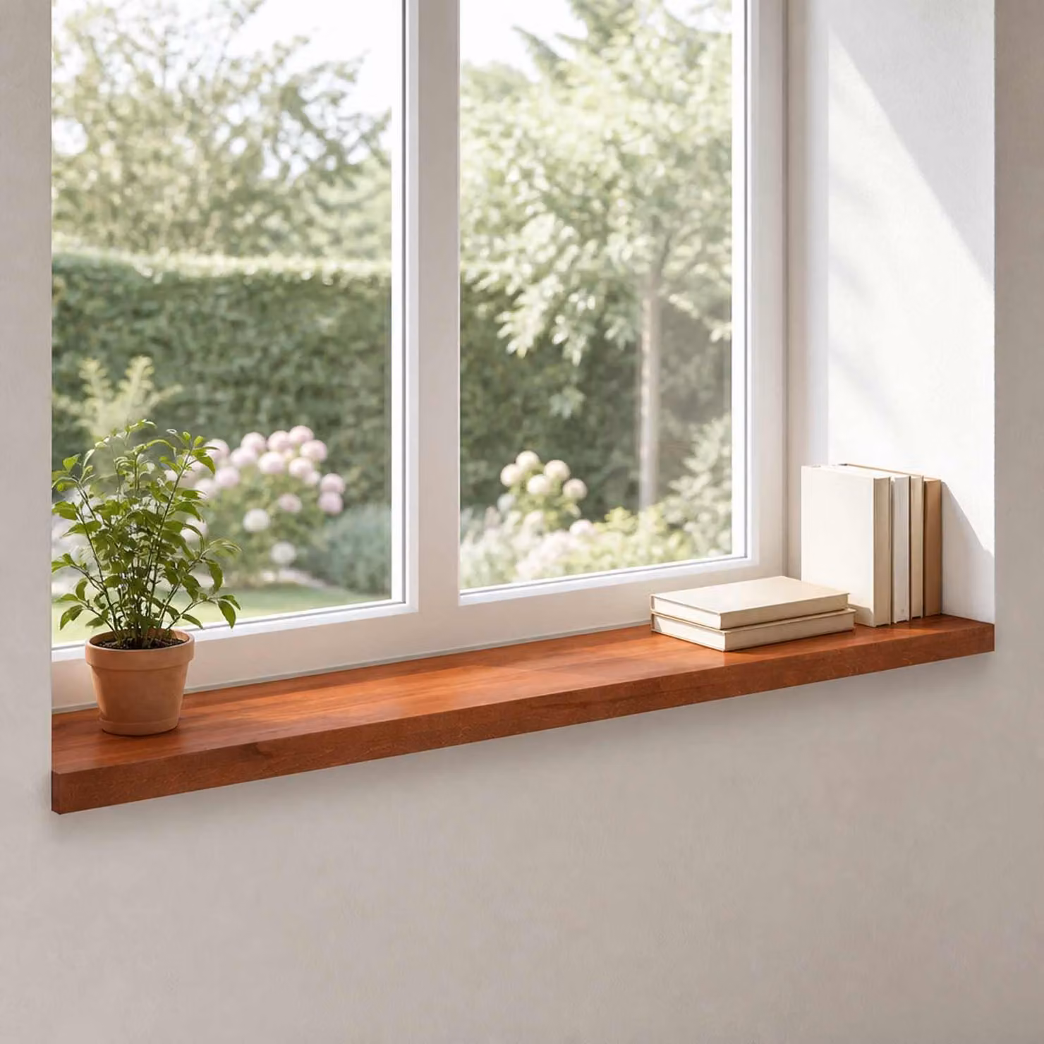 Set di 2 soglie per finestre vidaXL in legno marrone L 110 cm x P 20 cm x H 2 cm