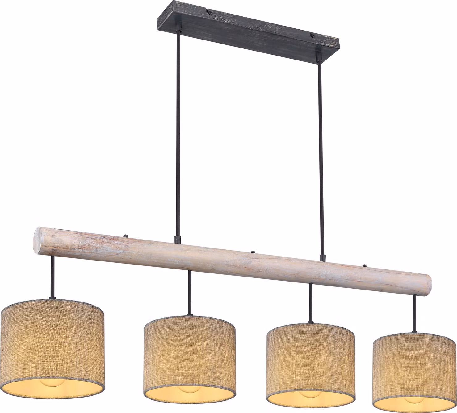 Globo Lighting lampada a sospensione in metallo nero opaco, 4x E27