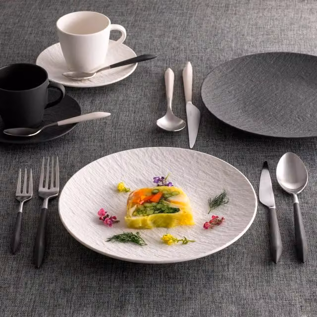 ARES, Posate Finitura Opaca Set 24 pz, Scatola Gallery, Casa Colore: Avorio