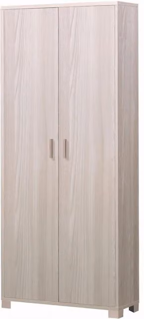 Armadio mobile 2 ante 83x29x190H cm in kit di montaggio colore Olmo chiaro