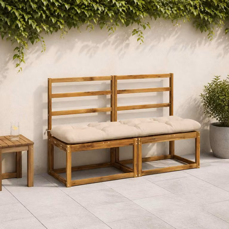 vidaXL Cuscino per panchina VIANEN 100% Poliestere Crema