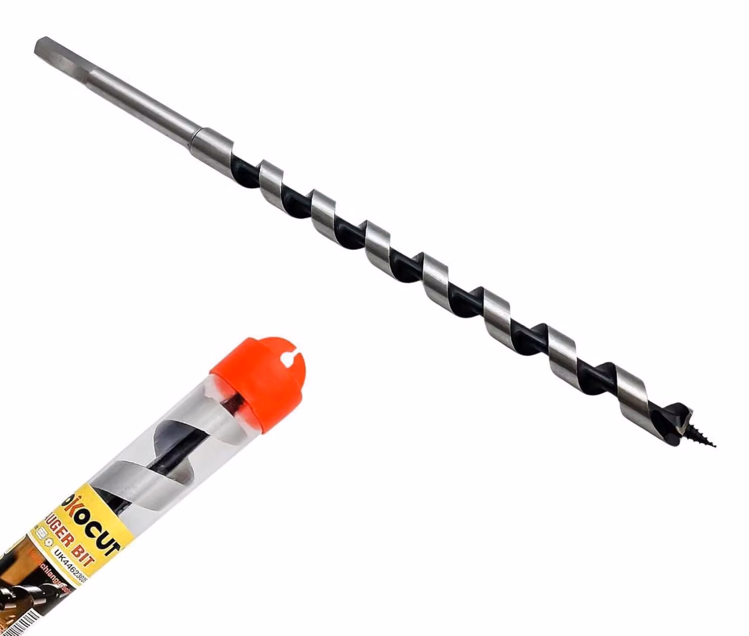 Trapano a spirale per legno, diametro 8 mm, lunghezza 235 mm, con gambo esagonale, marca Lewis