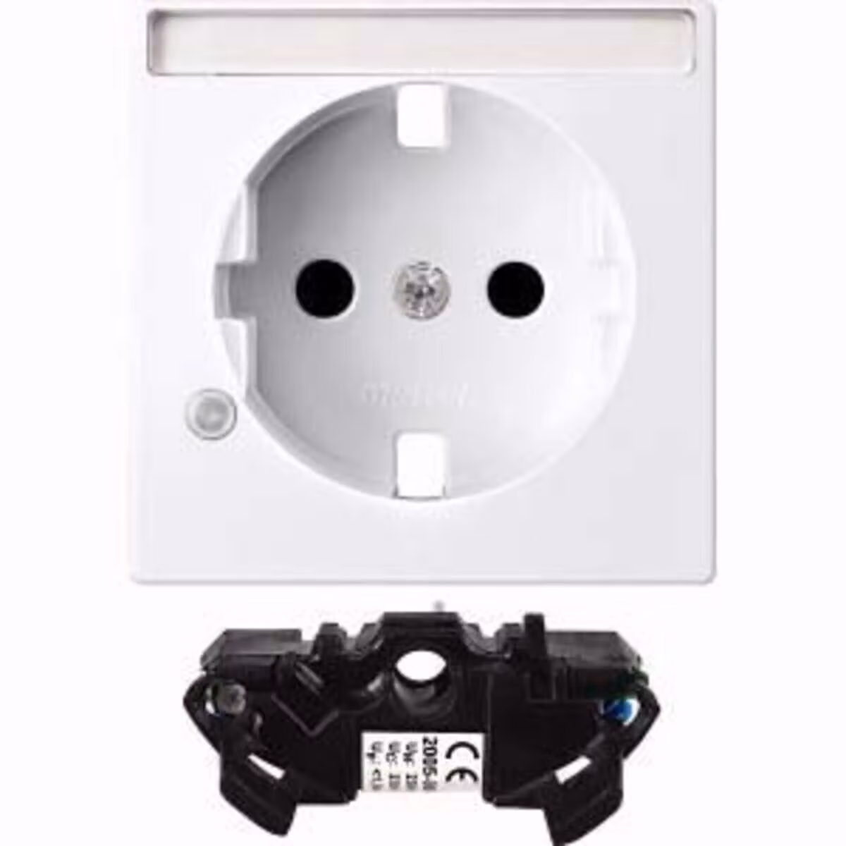 Set di espansione con protezione da sovratensione per prese SCHUKO, bianco lucido, sistema M