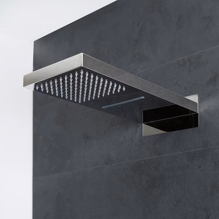 Soffione Doccia Parete Cascata- Pioggia 500x200mm - Getto Doppio - Design Moderno - Arvo