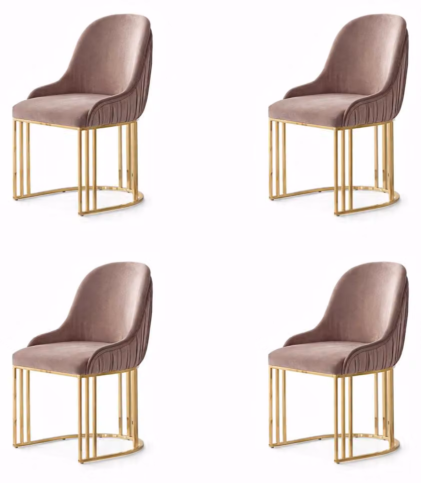 4 sedie moderne dal design elegante, ideali per la sala da pranzo.