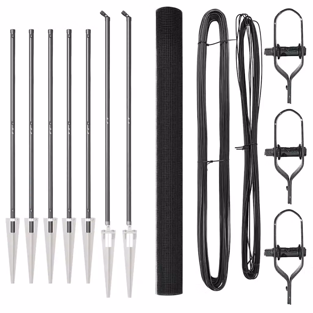 Recinzione in rete saldata vidaXL in acciaio rivestito in PVC Grigio, L: 10 m, H: 1,6 m – 2
