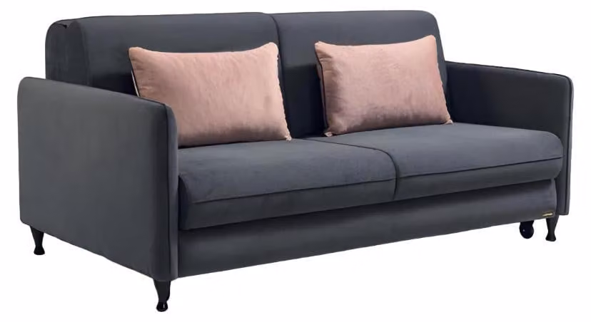 Schlafsofa Stoff Sofa Couch Textil Polster Garnitur Bettfunktion 3 Sitz