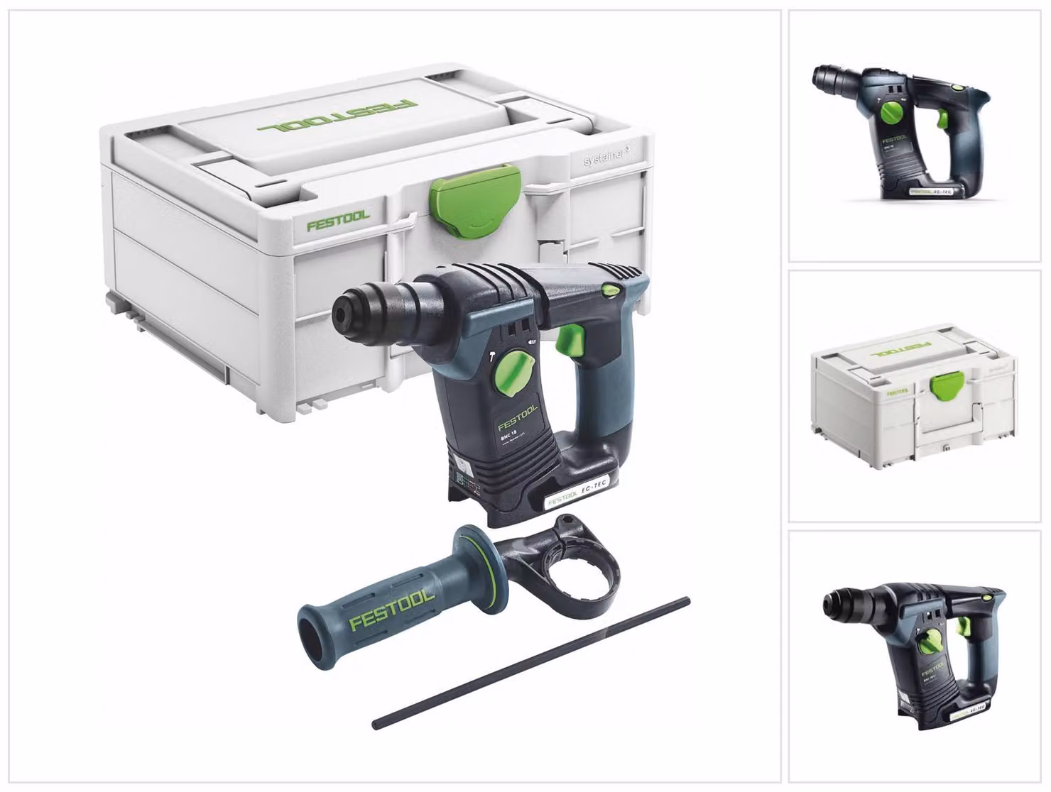Festool BHC 18 Basic Tassellatore a batteria 18V 25Nm / 1,8 J / SDS Plus / Brushless ( 576511 ) + Valigetta Systainer - senza batteria, senza caricabatterie ( successore del 574723 )