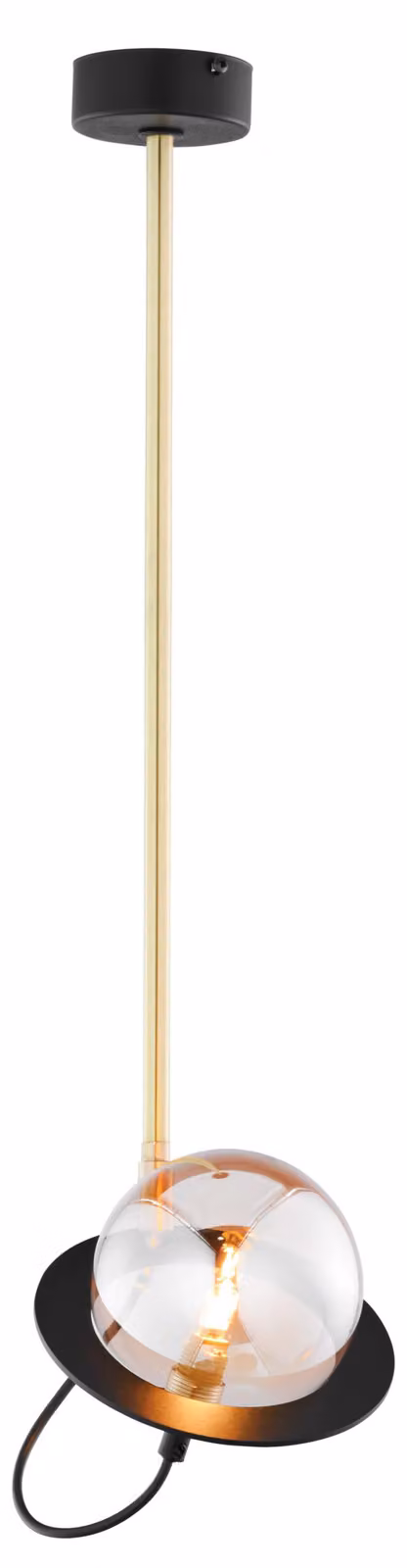 Lampada a sospensione PLANET nero-oro 1xG9x8W in metallo, dimensioni: 65x16x17 cm, IP20 Jupiter