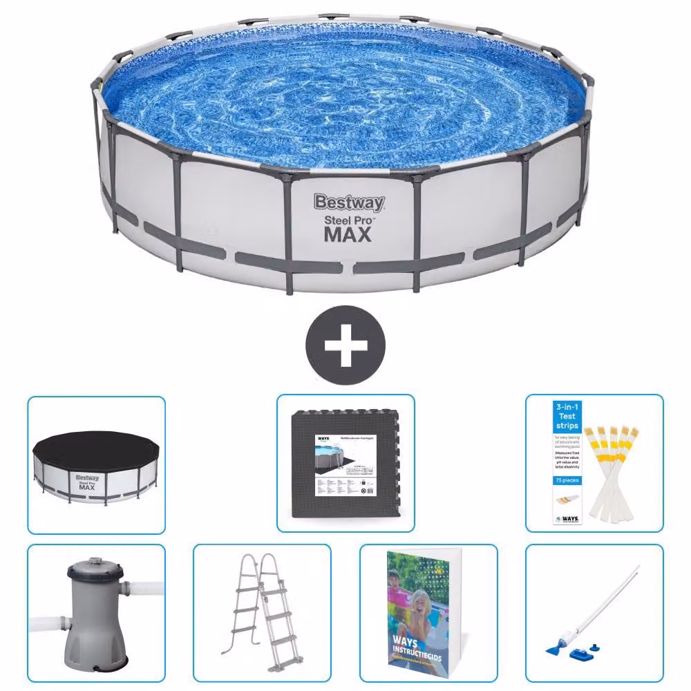 Bestway Steel Pro MAX, piscina in acciaio, forma rotonda - 457x122 cm - 6 pezzi, modello S610