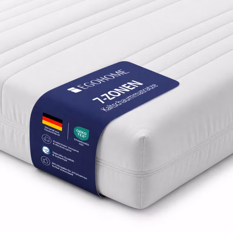 Materasso EGOHOME 80x200 cm | Materasso in schiuma fredda a 7 zone, rigidità media (H3)