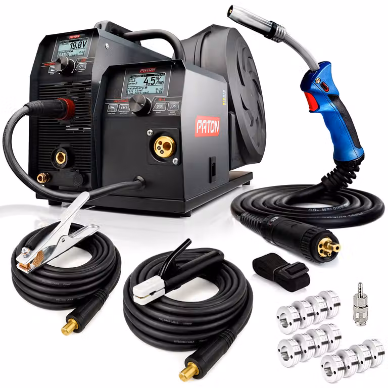 PATON ProMIG 270-15-4-400V Unità di saldatura MIG, - Kit completo MIG con torcia, cavo di massa, portaelettrodo e protezione della bobina - Unità di saldatura con/senza