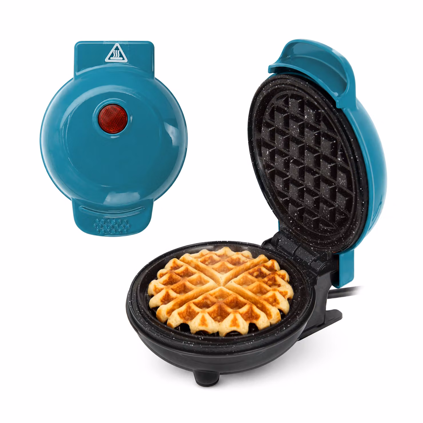 Mini piastra per waffle rotonda KASANOVA colore ottanio diametro 12 cm – 2