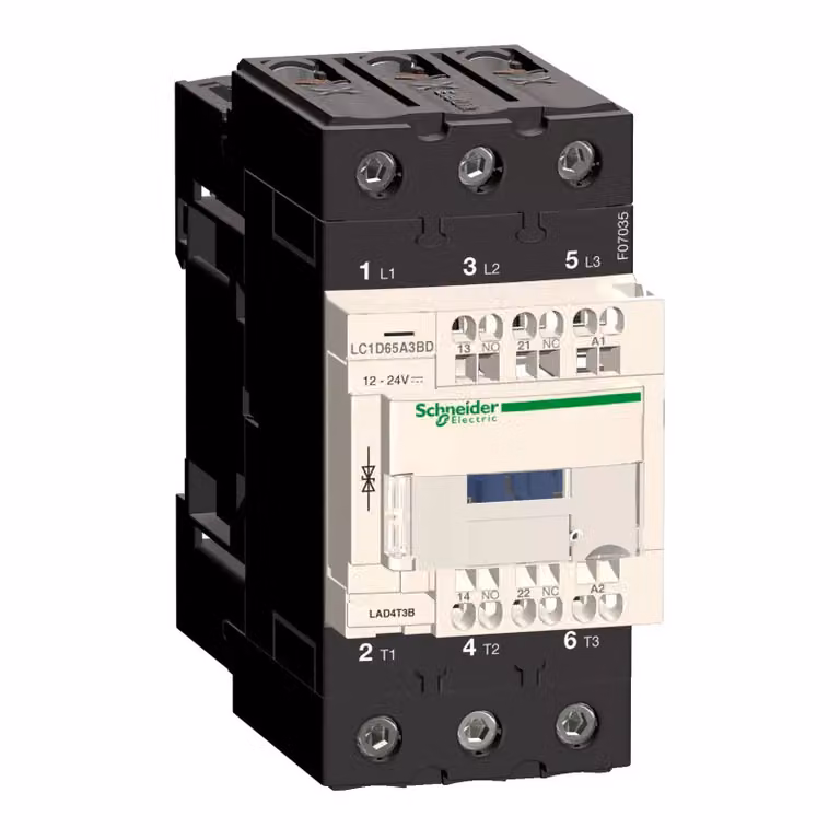 Contattore Schneider Electric LC1D 3p, +1S+1Ö, 30 kW, 65 A, 400 V AC3, bobina 230 V AC LC1D65A3P7