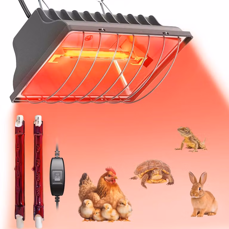 Riscaldamento per pollaio, 250 W, lampada a infrarossi impermeabile