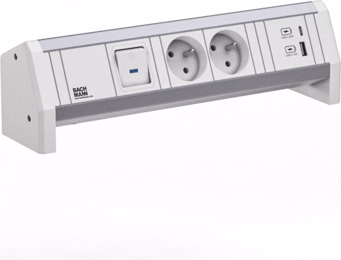 Bachmann Desk 2Xute 1Xusb A/C 22W 1Xschalter Gst18 Ral9010