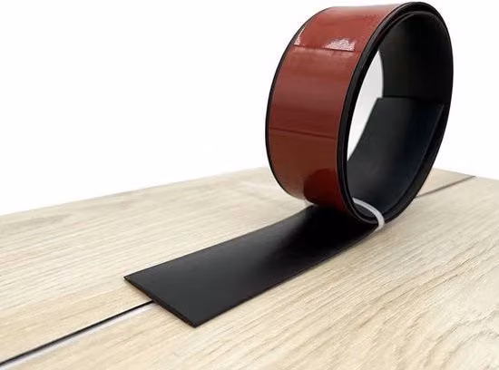 Striscia di copertura in PVC autoadesiva nera per profilo di transizione e protezione pavimenti, Lunghezza: 10 m