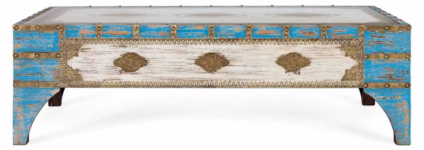 Tavolino Sanremo in legno di mango, 46 cm x 150 cm x 90 cm Giner y Colomer