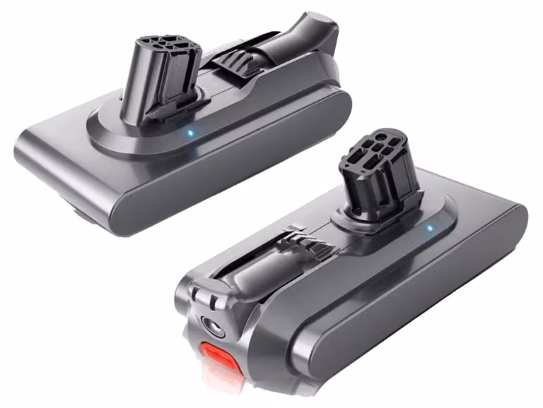 Batterie di ricambio, capacità 6000 mAh, caratteristiche di sicurezza, colore grigio chiaro