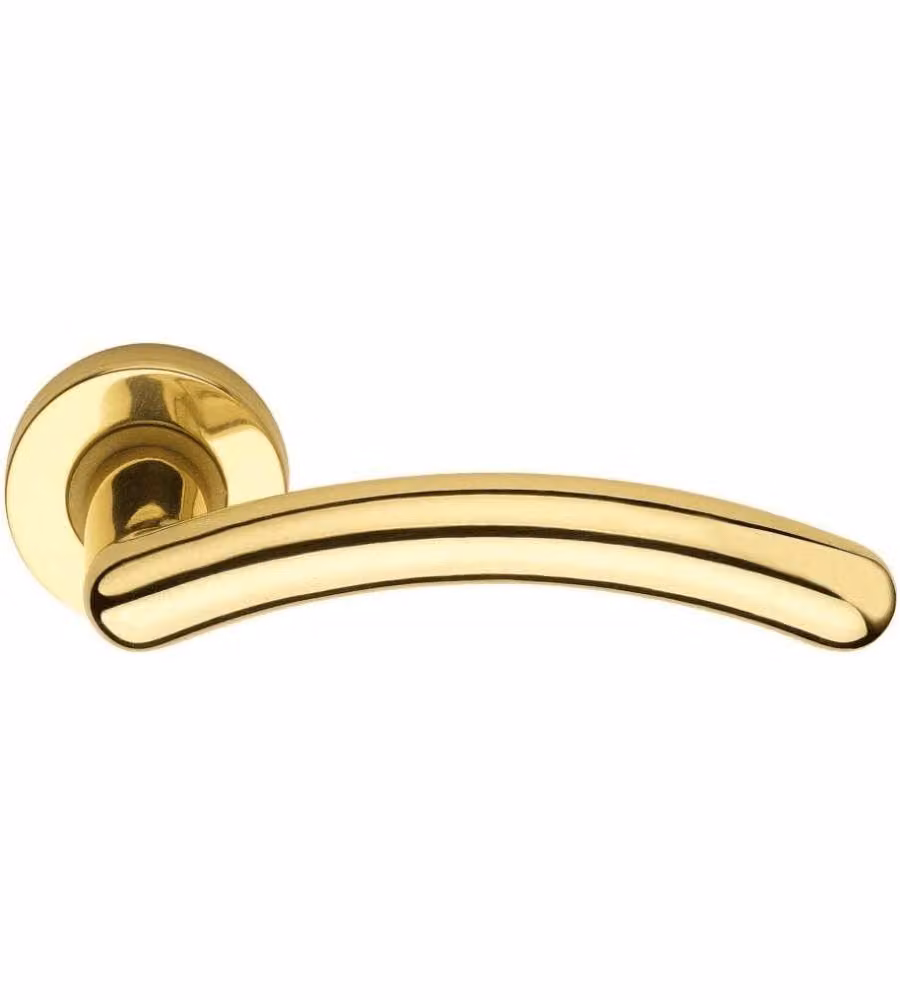 Guarnitura Bocchetta Maniglia Oro Rotonda Serie Lia 6x19 cm