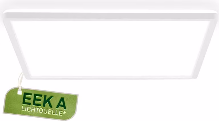 Briloner Tava A Lampada da soffitto a LED, CEE A sorgente luminosa*, piatta, luce indiretta, lampada da salotto, pannello LED, lampada da cucina, 42x42x3cm, bianco