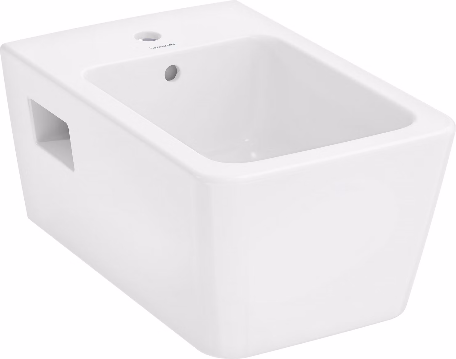 hansgrohe EluPura Original Q bidet mural, HygieneEffect, 1 trou de robinetterie, avec trop-plein, 360x540x260mm, blanc, 62046450, 62046450