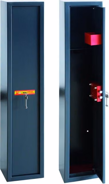 Armadio Portafucili a 2 Posti Utilia Security in Acciaio Antracite L: 25 cm, P: 125 cm, H: 210 cm