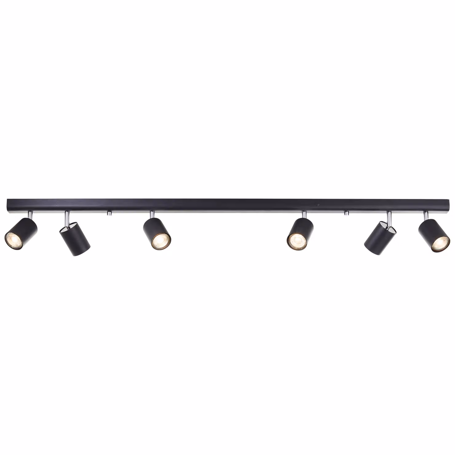 BRILLIANT: faretto da soffitto nero a 6 luci DIFFERENT | Faretti dal design essenziale con teste orientabili | 6x GU10 max. 35W | Metallo