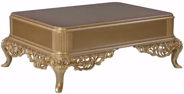 Casa Padrino tavolino barocco nero/oro 130 x 92 x h. 50 cm - Mobili da salotto in stile barocco - Nobile & Magnifico