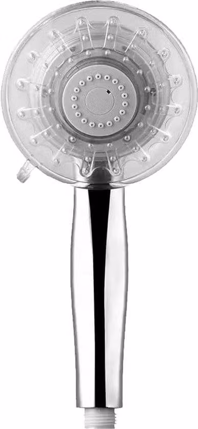 Doccia con LED tricolori argentati RY-L025