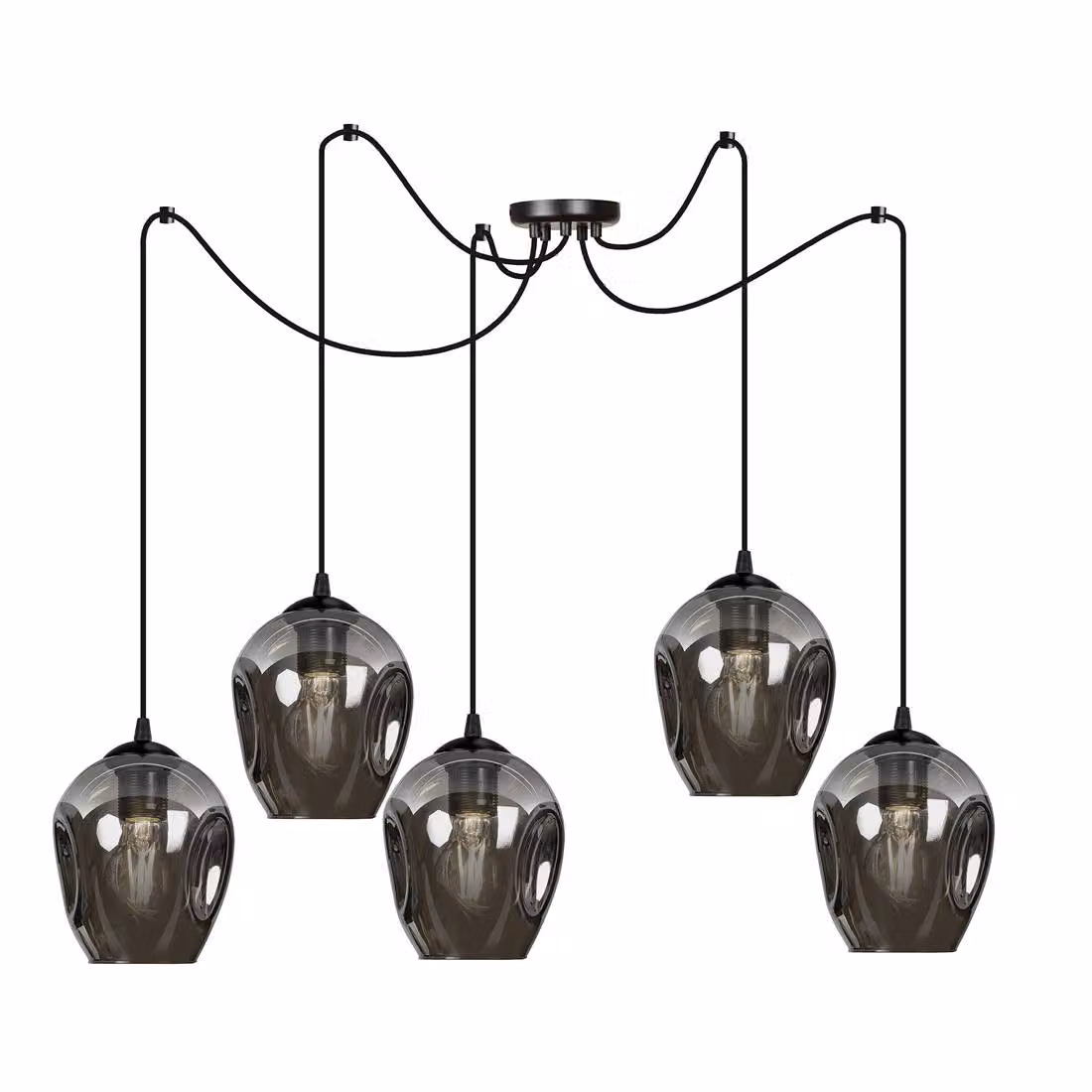 Lampadario Emibig 5xE27 60W LEVEL 5 BL/GRAFITE 757/5