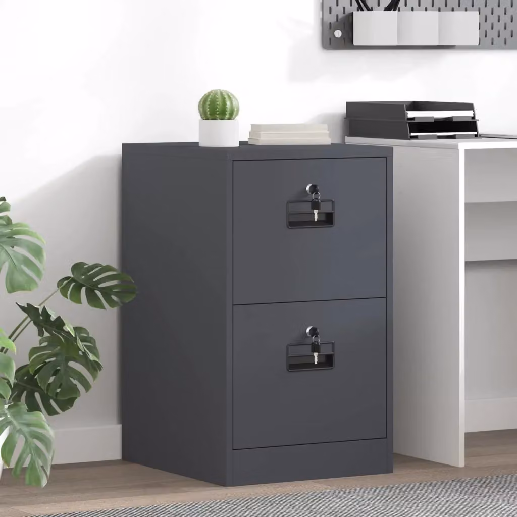 Armadio per file DESIGN IN con cassetti e serratura, colore antracite, L/P/H: 44 x 50 x 74,5 cm – 2