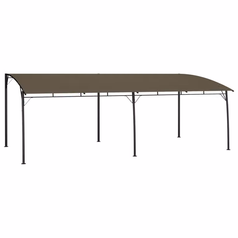The Living Store Ombrellone da giardino 6x3x2,55 m Taupe