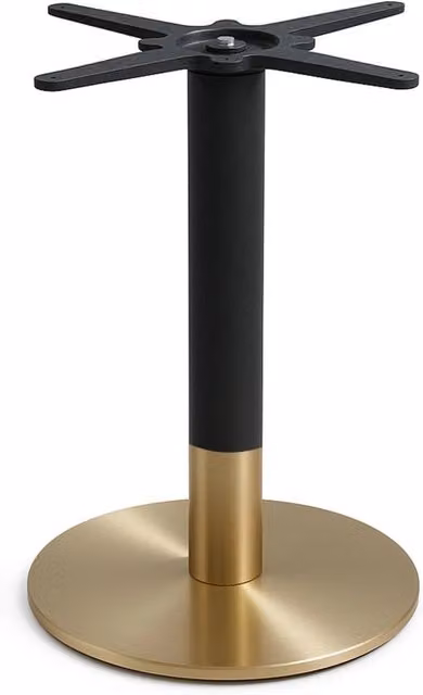 Oviala - Gamba per tavolo in metallo e ghisa 72 cm nero e dorato