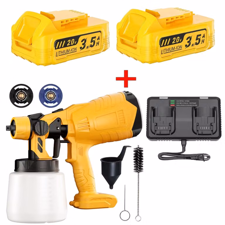 Pistola a spruzzo elettrica - Spruzzatore a batteria da 1 l - 20 V, compatibile con la batteria DCBP034 - Per auto, pareti, casa e progetti fai da te - Rosa