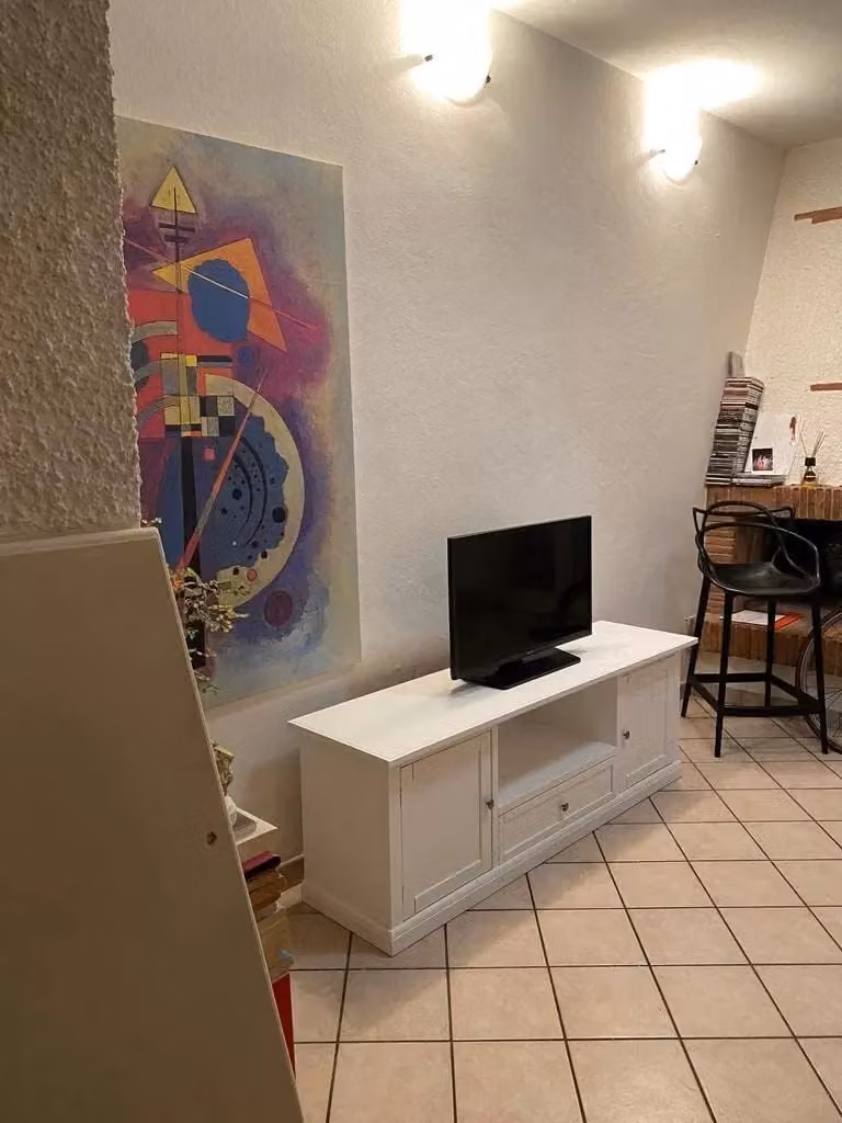 Porta TV in legno bianco stile arte povera Mobili2G L: 160 cm, P: 46 cm, H: 56 cm – 2