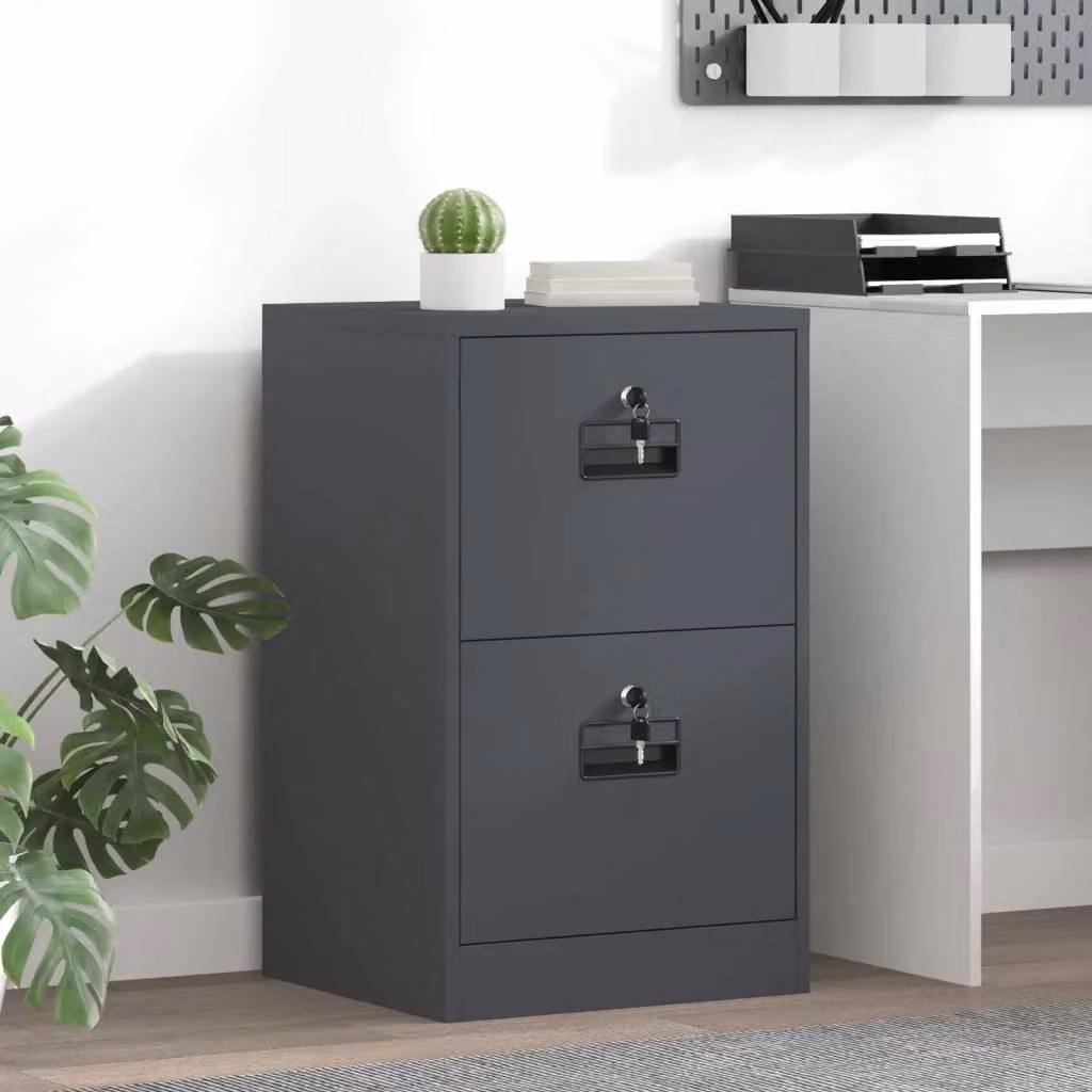 Armadio per file con cassetto DESIGN IN in metallo antracite opaco L: 45,5 cm, P: 42,0 cm, H: 74,5 cm CFW7435778 – 2