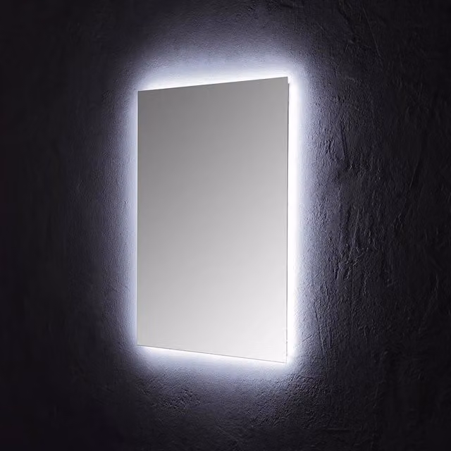 Specchio da bagno moderno IPERBRIKO con LED rettangolare bianco L: 60 cm, H: 80 cm