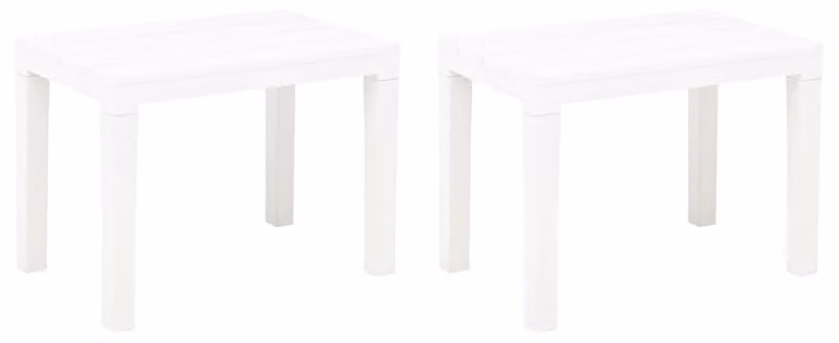 Set di 2 panche da giardino resistenti agli agenti atmosferici, con aspetto effetto legno