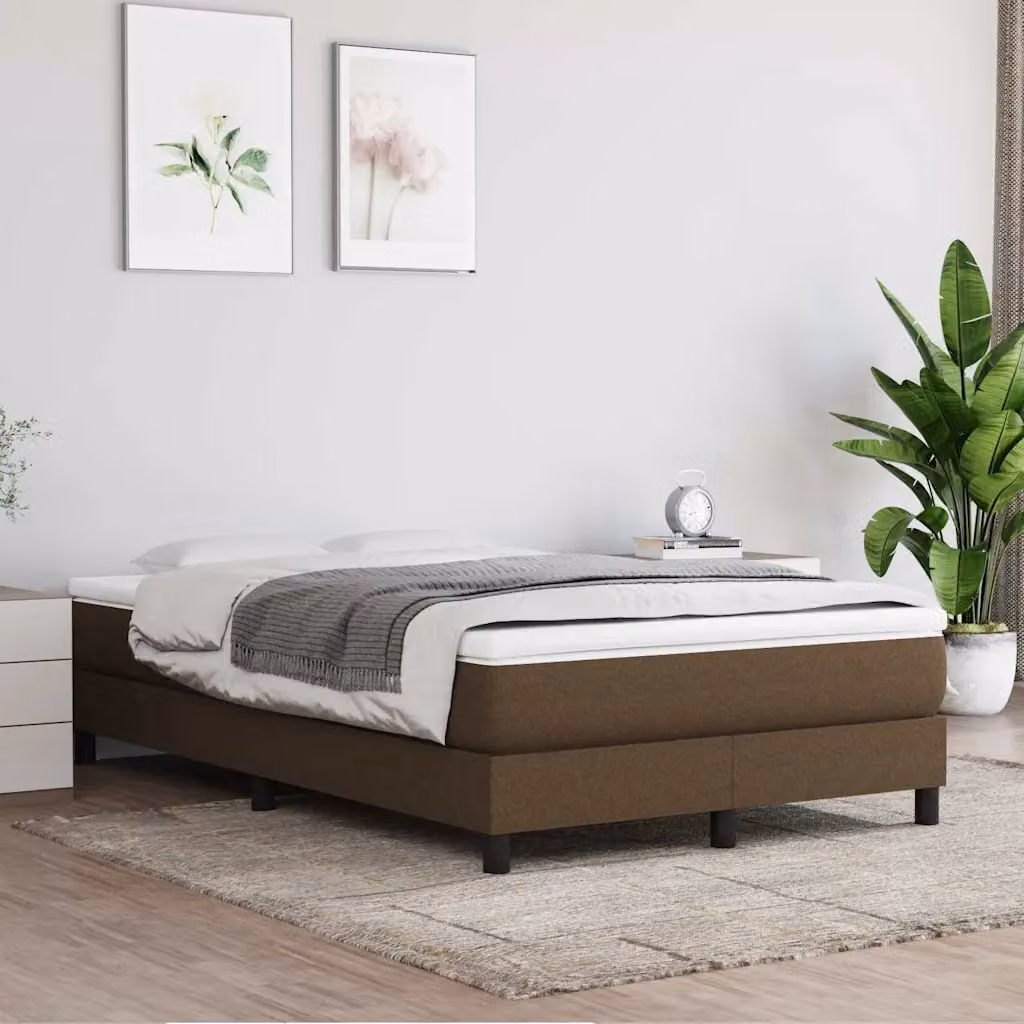 vidaXL Materasso Ibrido a Molle Insacchettate Marrone e Bianco L: 120 cm, P: 200 cm, H: 20 cm