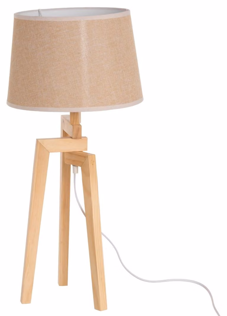 Lampada da tavolo con paralume in lino, 66 cm